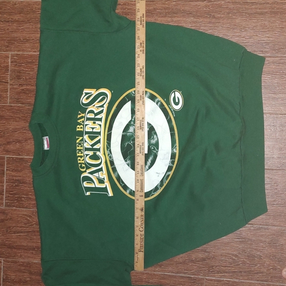 Vtg 1997 Hanes Green Bay Packers Sweatshirt Mens 2XL Green Pullover NFL Logo USA - Picture 6 of 9